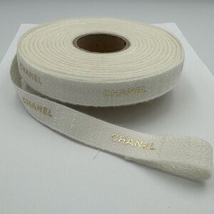 Chanel Cream & Gold Ribbon